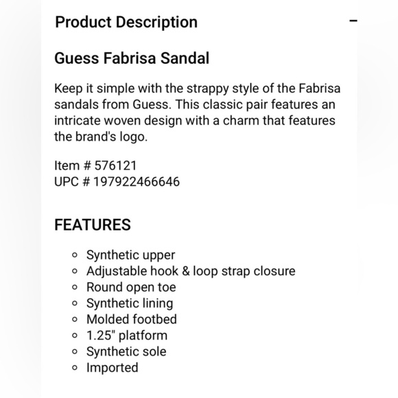 Guess Women’s Fabrisa Sandals Woven Fabric Adjustable Strap Black Size 8 - Picture 8 of 12